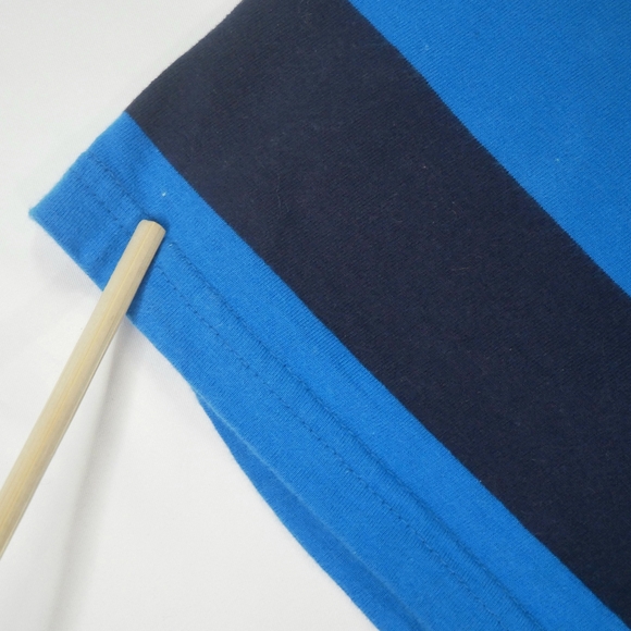 Tommy Hilfiger Big Boys 6 Blue Two Tone Stripe Short Sleeve Collar Polo Shirt - Picture 6 of 11